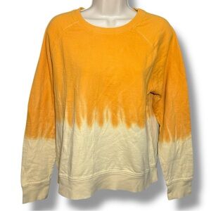 Athleta Women’s Sundown Dip Dye Sweatshirt Abyssinian Yellow Size Medium